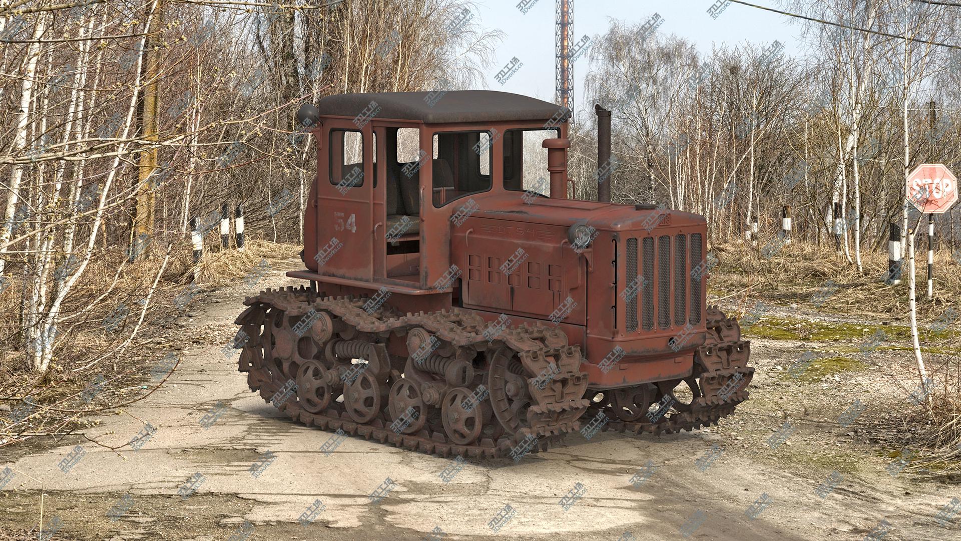images/goods_img/202104093/Old Rusty Soviet Crawler Tractor DT54 Rigged 3D model/5.jpg